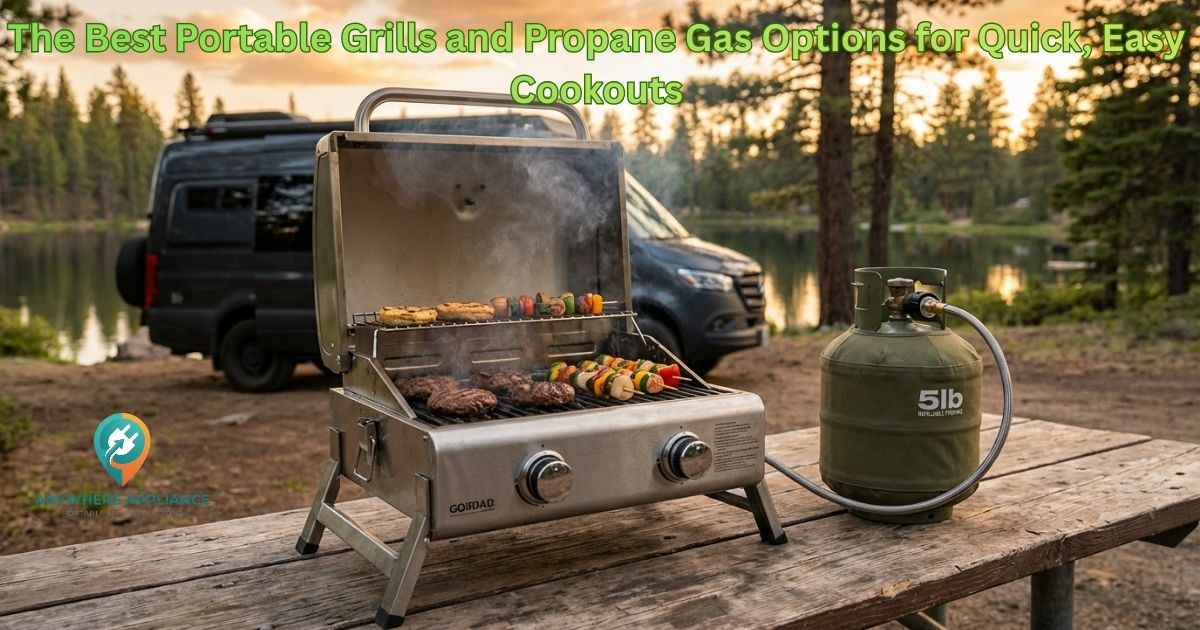 Nexgrill Portable 1-Burner Propane Gas Grill with Lid – 10,000 BTU Tabletop BBQ
