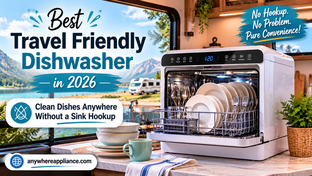 Best Travel Friendly Dishwasher in 2026 — Clean Dishes Anywhere Without a Sink Hookup